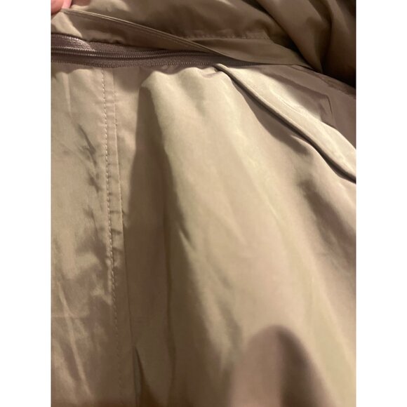 Cole Haan Tan Lightweight Hooded Zip-Up RainCoat With Pockets Womens Size M irid - Picture 10 of 10